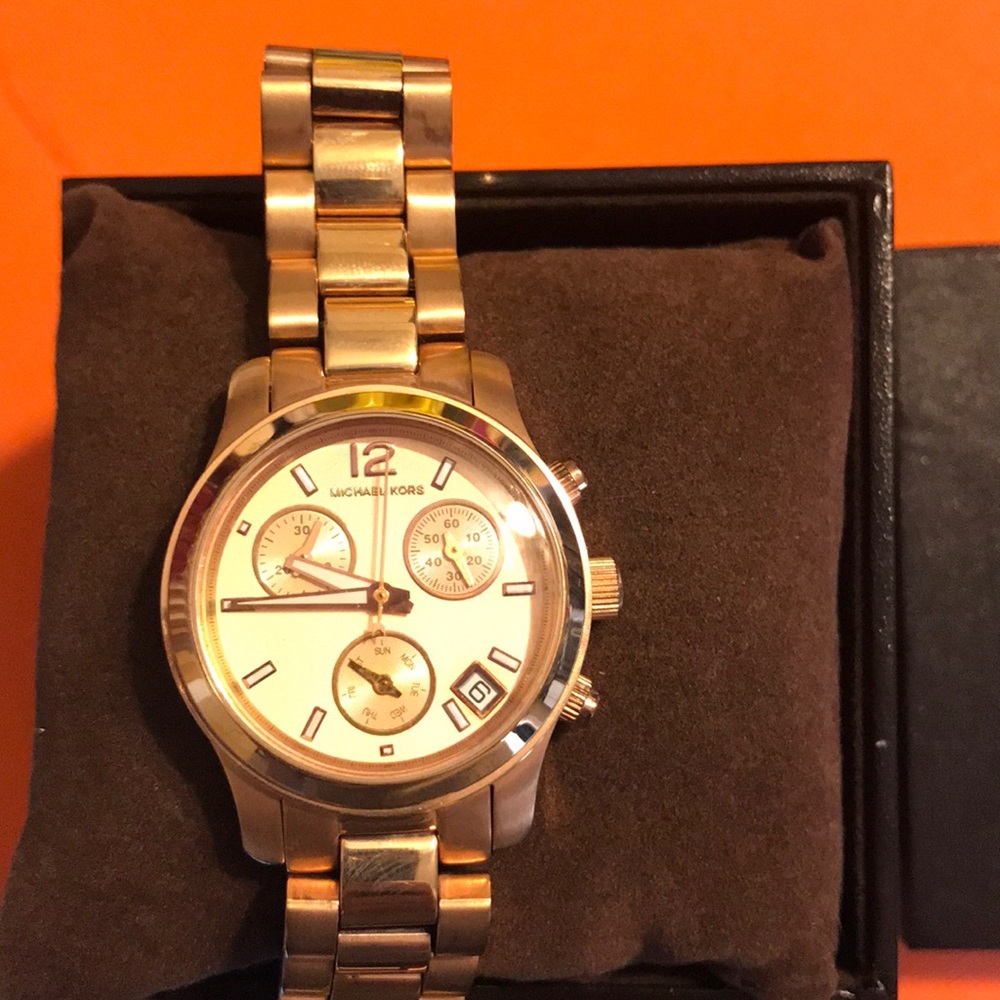 Rose gold Michael Kors watch